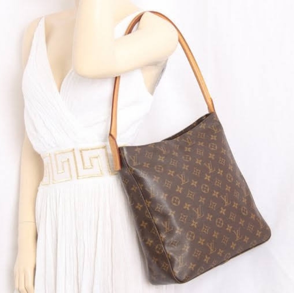 💕DISCONTINUED Very Rare Shoulder Bag LOUIS VUITTON Looping GM Monogram - Picture 2 of 14